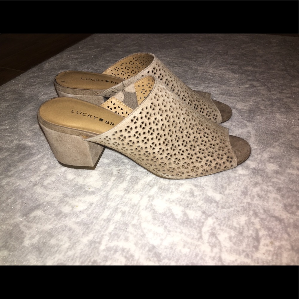 Lucky brand slip on heels/sandals